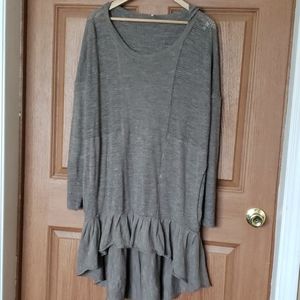Free People Hi/Lo Long Sweater Dress Hoodie